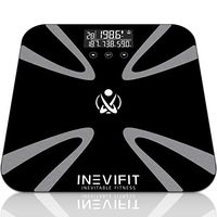 INEVIFIT Body Fat Scale, Highly Accurate Digital Bathroom Body Composition Analyzer, Measures Weight, Body Fat, Water, Muscle, BMI, Visceral Levels & Bone Mass for 10 Users. 5-Year Warranty (Black)