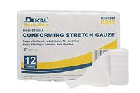 DUKAL 8517 Basic Care Conforming Stretch Gauze Bandage, 2", Non-Sterile