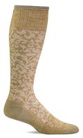 Sockwell Women's Damask Moderate Graduated Compression Sock, Wheat - Small/Medium
