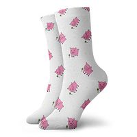BINGZHAO Little Pink Pig Casual Crew Socks,Thin Socks Short Ankle for Outdoor,Running,Athletic,Travel