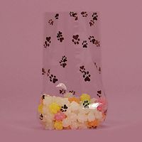 Paw Prints Cello Bags - 7.5x3.5x2 - 20 Pack