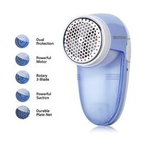 Clothes Lint Remover Fabric Shaver - REOTECH Electric Sweater Defuzzer USB Rechargeable Pills Remover for Couch,Blanket,Curtain,Socks,Legging,Fluff Trimmer Effectively Faster by 45%(Sky Blue)