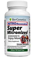 RevGenetics Super Micronized Resveratrol in 30 Liquid 250mg Capsules (Nitro 250)