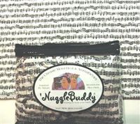 'NUGGLEBUDDY Microwaveable Moist Heat & Aromatherapy Organic Rice Pack. Classy, Fun"Sheet Music" Fabric with SPEARMINT EUCALYPTUS Aromatherapy