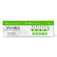 VONIKO AA Rechargeable Batteries 12 Pack – High Capacity Rechargeable AA Batteries – Pre-Charged Rechargeable Battery - Ultimate Lifespan Ni-MH HR6