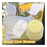 Jeeke Wood Polish Beeswax for Wood & Furniture Wood Seasoning Beewax Wood Care Wax All-Purpose Beewax for Wood Cleaner and Polish Wipes (1×Wood Seasoning Beewax(20g),1× Sponge)