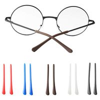 DNHCLL 5Pairs Soft Silicone Eyeglasses End Tip Ear Sock Pieces Tubes Replacement Anti-Slip Comfort Sun Glasses Retainers, Eyeglasses Leg Antiskid Cover for Thin Metal Eyeglass Legs