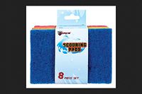 Diamond Visions Scouring Pads 3.75" X 5.75" Assorted Colors Carded 8 / Pack