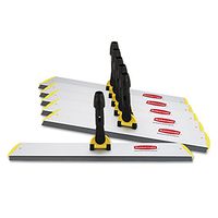Rubbermaid Q570 HYGEN Quick Connect S-S Frame, Squeegee, 24w x 4 1/2d, Aluminum, Yellow
