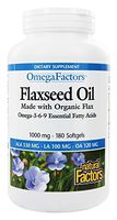 Flaxseed Oil Made with Organic Flax Cold Pressed High in Lignans 1,000 MG (180 Softgels)