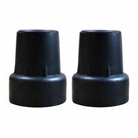 Crutch Tips Tire Grain Rubber Colored Small Replacement, Non Slip Anti Skid Durable High-performance Pole Cane Pad, 3/4 Inch (Black Color)