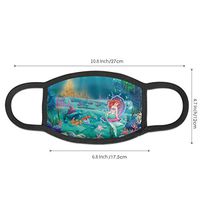 Lxjjj Fashion Princess Ariel Dustproof Washable Reusable Mouth Cover Germ Protective Safety Mouth Guard Anti Dust Half Face Guard Unisex