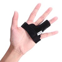 CLISPEED Trigger Finger Splint Brace Hands Adjustable Full Finger Splints Middle Finger Support Tendon Release Pain Relief Black