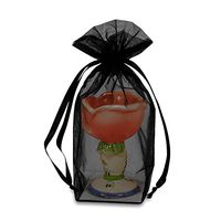 Black Organza Favor Bags | Quantity: 10 | Width: 2 1/2"