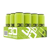 3D Energy Drink | Caffeine, Zero Sugar, Taurine, Panax Ginseng, Inositol, Guarana Seed, L-Carnitine Tartrate, 16 Fluid Ounce  | 12 Pack (Green)