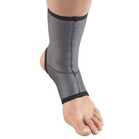Champion Ankle Brace, Open Heel, Lightweight Support, Airmesh Fabric, Grey, Small
