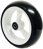 Pai of Frog Legs 4" x 1.4" Caster Wheel with Soft Roll Tire (White & Black)