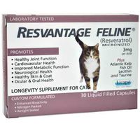 Resvantage Feline - Resveratrol - The Longevity Supplement for Cats - 30 Capsules