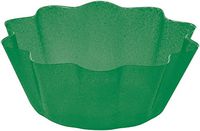 Creative Converting Fluted Plastic Serving Bowl, Glitz Green, Small
