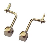 AM Landen Eyeglass Nose Pad Arm Stainless Steel Nose Pad Holder Screw in/Push on Type Eyeglass Parts (Style F)