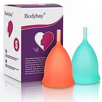 Bodybay Menstrual Cup，Set of 2 Periods Kit with FDA Registered，Best Feminine Alternative Protection to Tampons and Cloth Sanitary Napkins (Large)