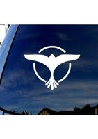 Tiesto-Dove-Trance Techno Music Logo - Vinyl 4" wide (Color: WHITE) decal laptop tablet skateboard car windows stickers