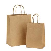 BagDream Kraft Paper Bags 5x3x8& 8x4.25x10, 50 Pcs Each, Paper Gift Bags with Handles Bulk, Kraft Bags, Shopping Bags, Craft Bags, Merchandise Bags, Party Bags, 100% Recyclable Brown Paper Bags
