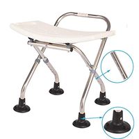 ZHAO XIN Adjustable Shower Chair Seat Bench, with Anti-Slip Rubber Tips, for Disabled,Seniors,Bariatric White
