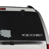 GottaLoveStickerz Would You Kindly Bioshock Gaming Permanent Vinyl Decal Sticker for Laptop Tablet Helmet Windows Wall Decor Car Truck Motorcycle - Size (05 Inch / 13 cm Wide) - Color (Gloss White)