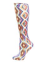 Celeste Stein Therapeutic Compression Socks, Cream Aztec, 8-15 mmHg, Mild