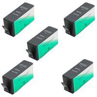 Amsahr 564XLBK(CN684WN) Remanufactured Replacement HP Ink Cartridges for Select Printers/Faxes - 5 Pack, Black