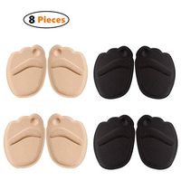 Metatarsal Pads Ball of Foot Cushions Forefoot Cushions for Women High Heels All Day Pain Relief Forefoot Cushions Shoe Inserts for Neuroma Calluses and Bunions, 4 Pcs
