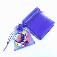 LYSXP 100pcs 5X7 Inches Christmas Drawstring Organza Gift Bag Pouches Drawstring Organza Jewelry Candy Pouch Party Wedding Favor Gift Bags (Light Purple, 5"x7" (13x18cm))