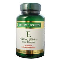 Nature's Bounty Vitamin E 1000 IU Softgels Pure DL-Alpha 60 Soft Gels (Pack of 3)