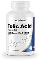 Nutricost Folic Acid (Vitamin B9) 1000 mcg, 240 Capsules