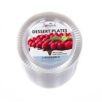 100 Disposable Clear Plastic Dessert Plates (7-inch)