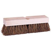 Weiler 44026 10" Brown Coarse Palmyra Fill Deck Scrub Brush with Wood Block