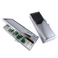 YESMAEA Pill Organizer Travel Pill Organizer Portable Pocket Pill Box Dispenser Ideal for Travel