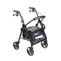 Duet Folding Aluminum Frame 4 Wheel Rollator 795BK 1 Each, Black