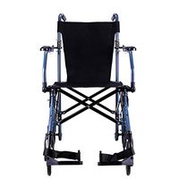Portable Transport Wheelchair, Aluminum Alloy Travel Chair with Solid tire Pedal Bag, Mobile Adult Wheelchair, (L × W × H) 29.53 × 11.02 × 11.02inch