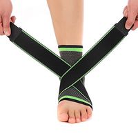 Vitoki Ankle Compression Brace Support with Stabilizer Straps for Running, Soccer, Volleyball, Basketball, Football, Arthritis, Men & Women Pain Relief and Injury Recovery Single