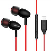 USB Type C Earphones Earbud Headphones - Wired in-Ear with Mic Compatible for iPad Pro/MacBook, Google Pixel 3/2/XL HTC U12/U11/10 Sony Xperia Xiaomi Huawei OnePlus Essential Razer (Black)