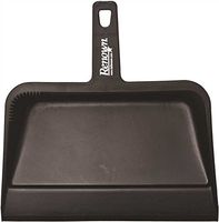 Renown 12 in. Black Plastic Heavy-Duty Dust Pan