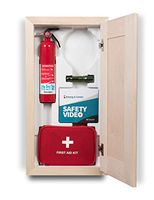 Emerg-A-Center HeartSine Cabinet, Block Trim, Raised Maple Panel Door