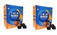 CocoNara 2 - Box of 120 Piece Coconut Coco Nara Coconara Premium Lighting Hookah Hookah Charcoal Coals- 2 Count