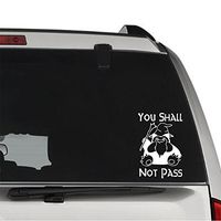 You Shall Not Pass Snorlax Gandolf Crossover REMOVABLE Vinyl Decal Sticker For Laptop Tablet Helmet Windows Wall Decor Car Truck Motorcycle - Size (12 Inch / 30 Cm Tall) - Color (Matte White)