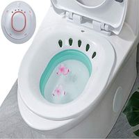 RANRANHOME Sitz Bath Hip Bath Tub Flusher Bath Basin, Fold Fumigation Medical Grade Bath for Pregnant Women Hemorrhoids Patients, Men Women,Green