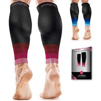 aZengear Calf Sleeves for Men & Women (20-30 mmHg) - Calf Support - Compression Calf Guards - Leg Sleeves - Shin Splints Brace (Pair) - Pink, XXL