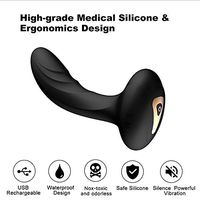 Portable Electric Massager,9 Vibration Modes Prostrate Plug Toy for Man,Made of Waterproof Medical Silicone,Rechargeable