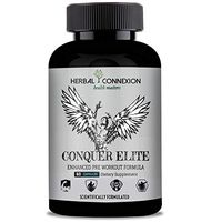 Conquer Elite - Pre Workout Supplement–Yohimbe HCL, Long Jack, L-Citrulline, Ginseng, Red Spinach & Many More – Forming, Lasting Energy, Endurance, Focus & Nitric Oxide Booster – 60 Vegetarian Capsule